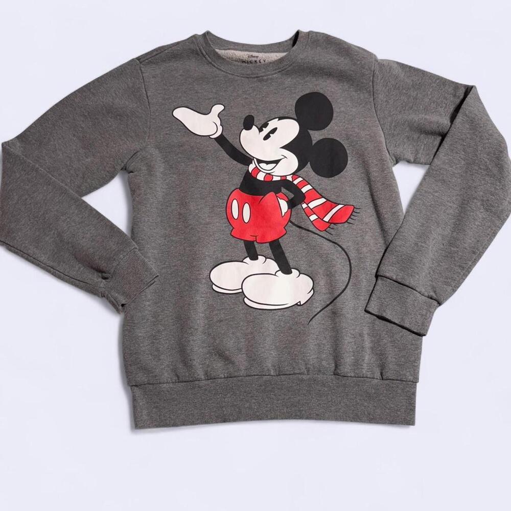 Super soft Mickey Mouse Disney holiday Christmas crewneck sweatshirt, small
